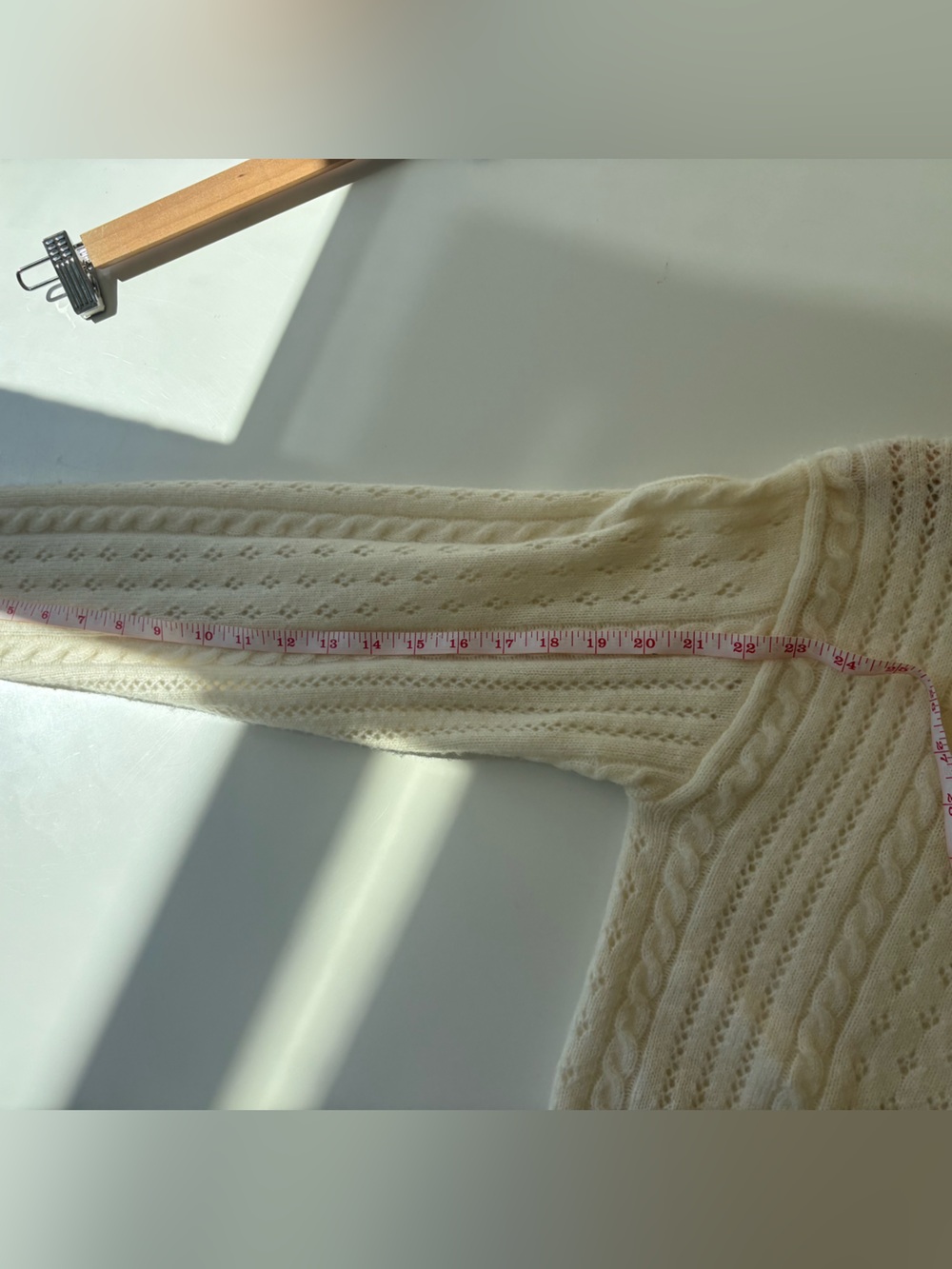 Sunday Best Ivory Cable Knit Button-Up Cardigan - Picture 6 of 8